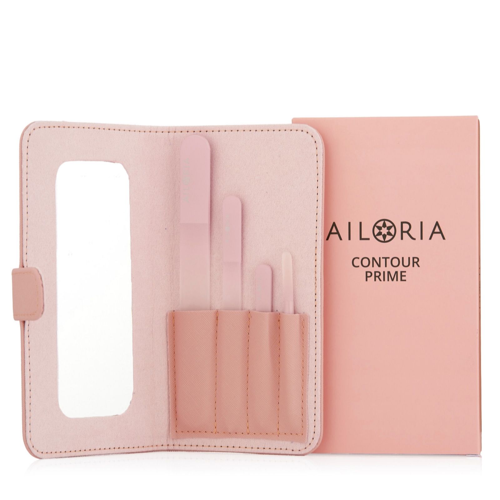 AILORIA Contour Prime Glass Nail File Set with Case & Mirror
