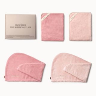 Waschies Microfibre Face & Hair Towel 4-Piece Set