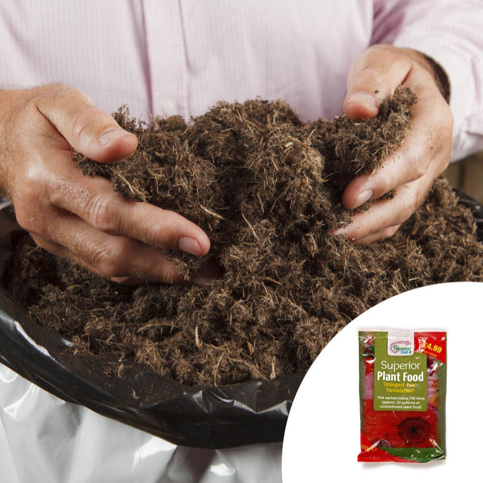 YouGarden Premium Professional Compost 110L & 100g Fertiliser