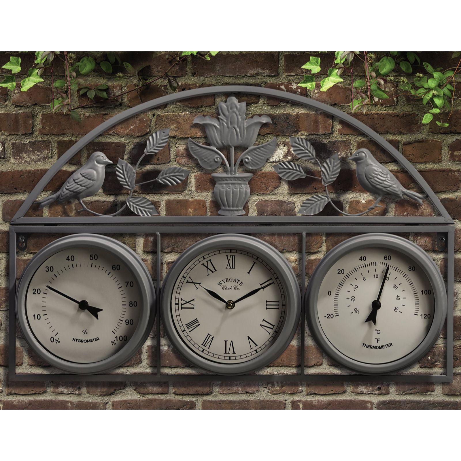 Garden Wall Clock/Weather Station