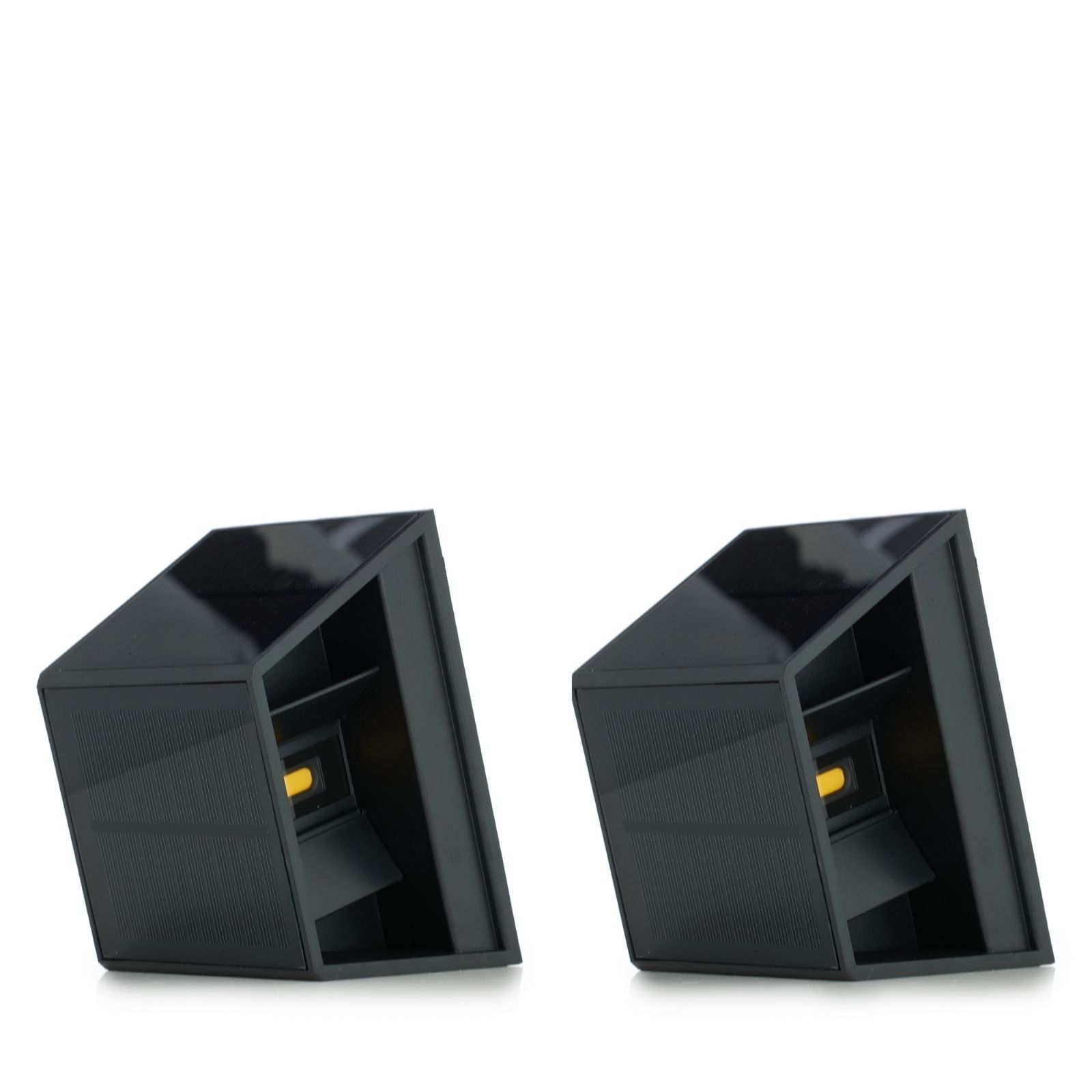 Outlet Garden Reflections 2 x Rectangle Solar Wall Lights Adjustable Angle