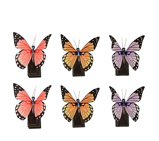 Luxform Set of 6 Solar Butterfly Lights