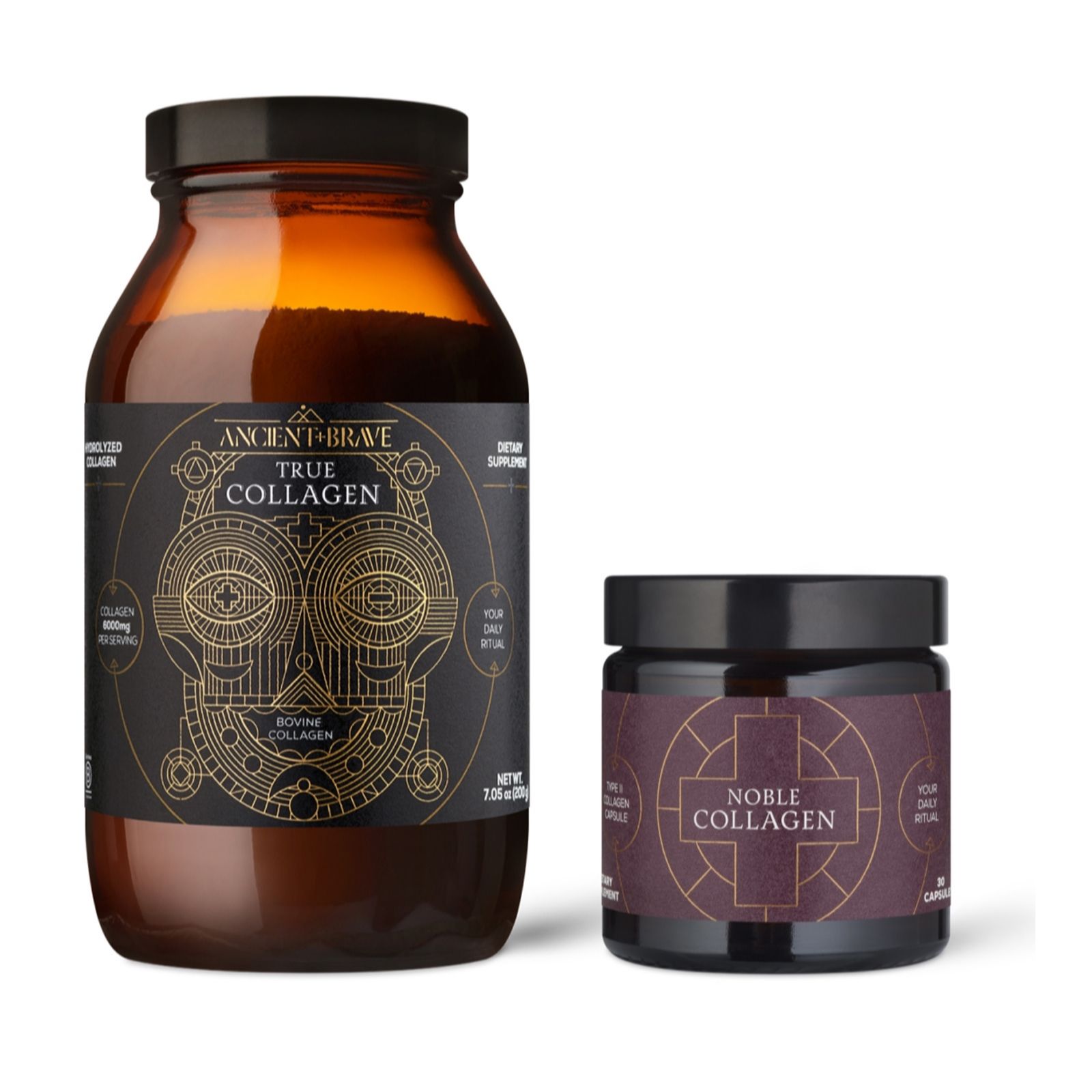 Ancient + Brave True Collagen Jar 200g & Noble Collagen 30 Capsules
