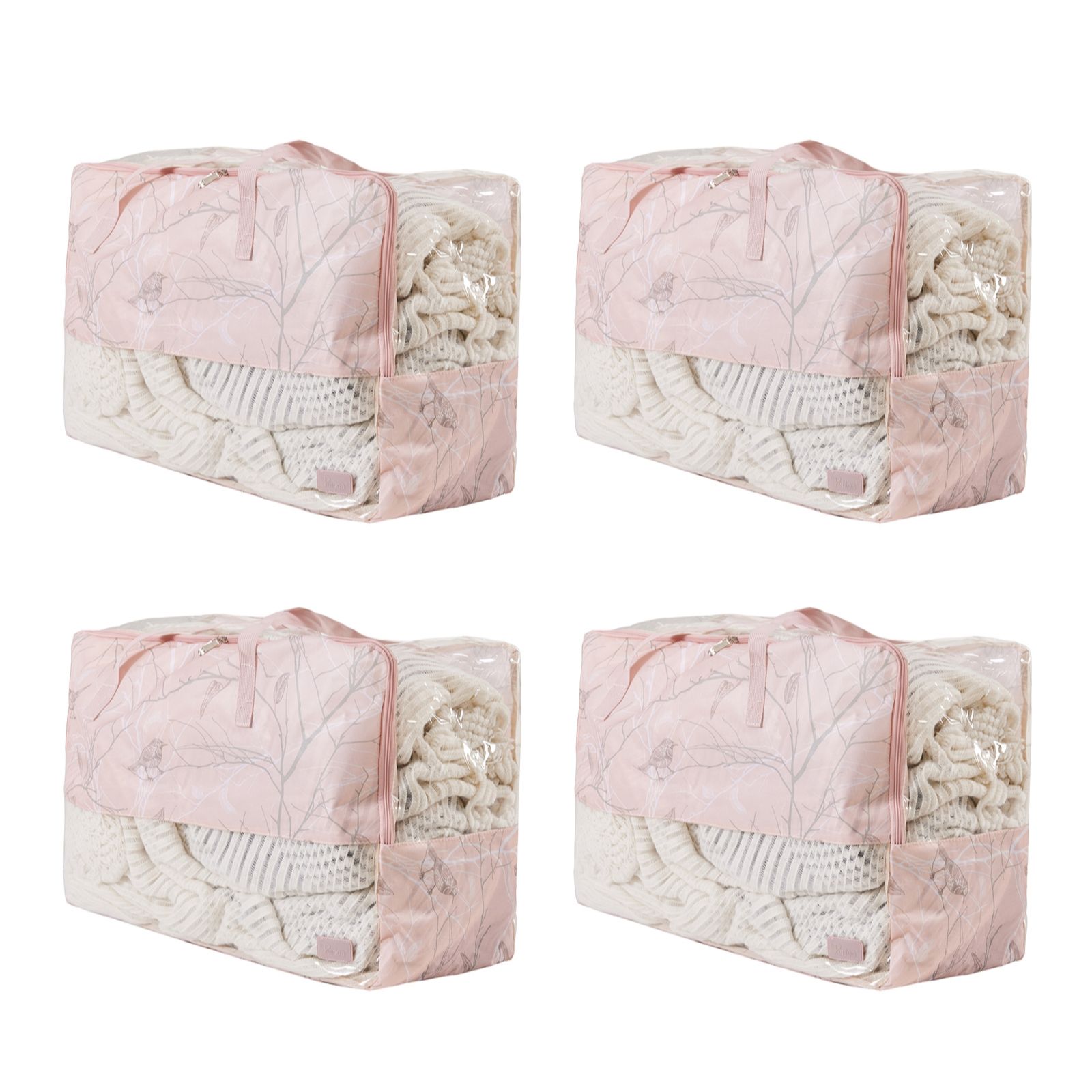 Periea Set of 4 Collapsible Printed Storage Bags