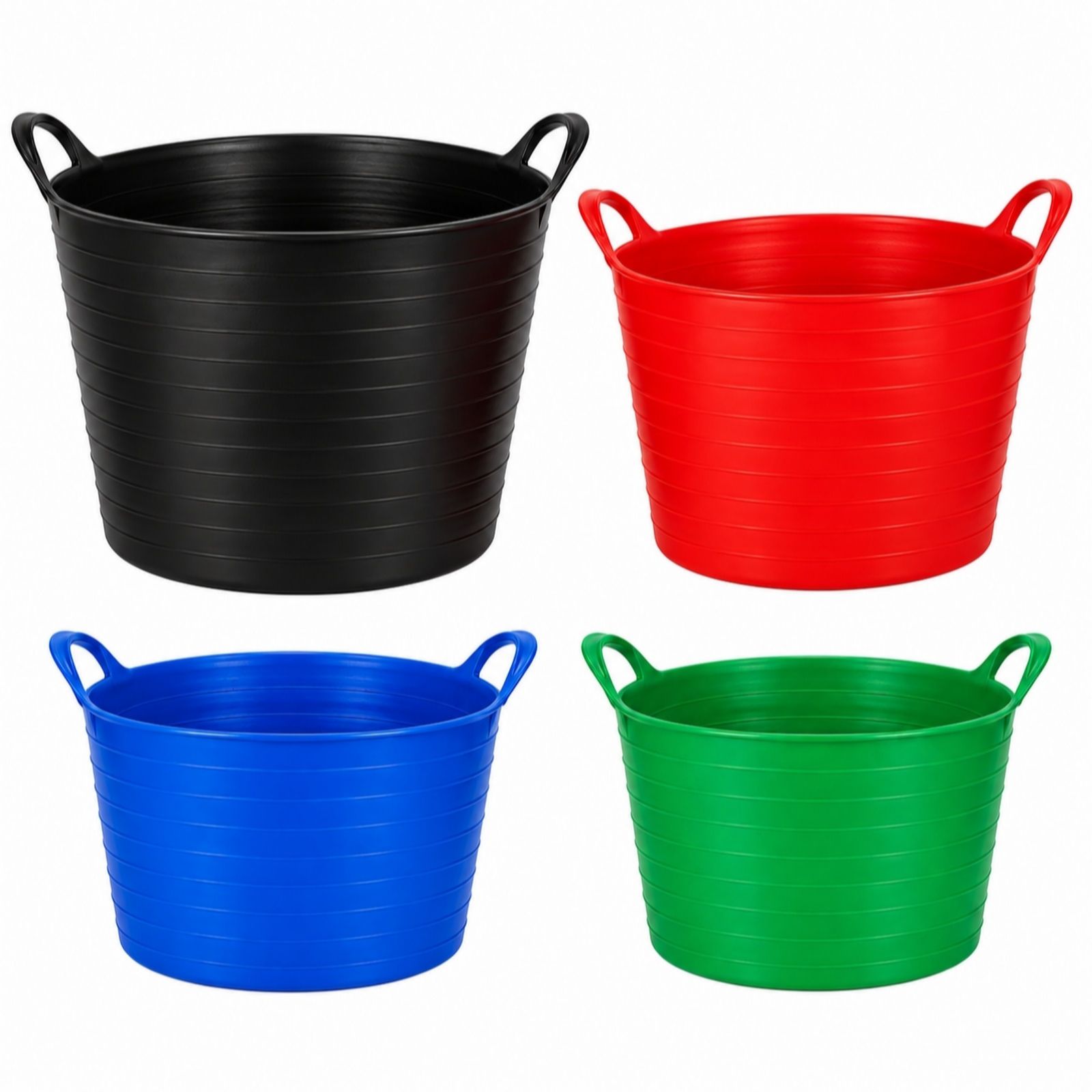  Amtech Set of 4 Mixed Sized Flexi Tubs