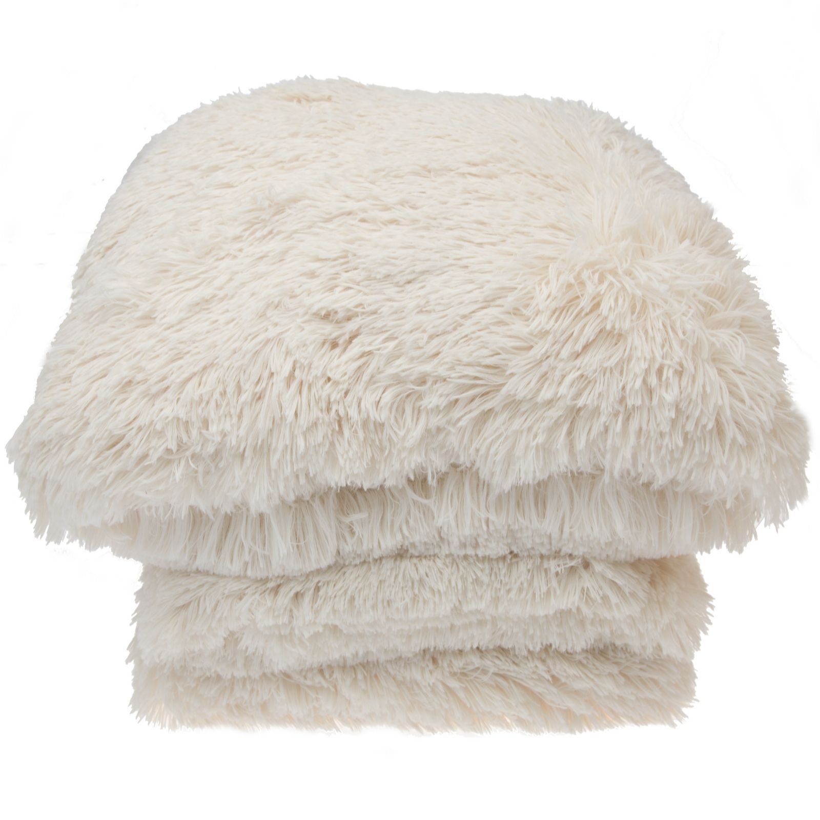 Polar Bear Fluffy Fleece Reverse Throw & Cushion QVC UK