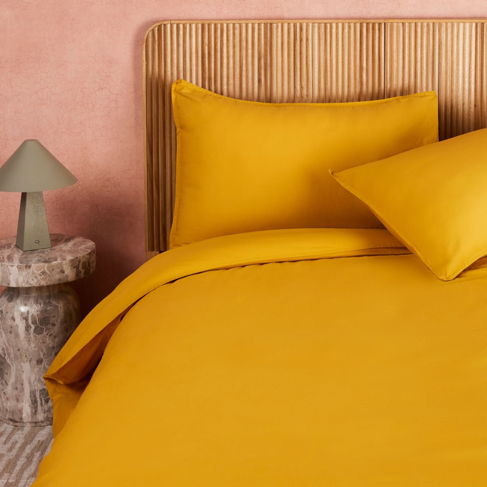 abode 100% Washed Cotton 3 Piece Duvet Set