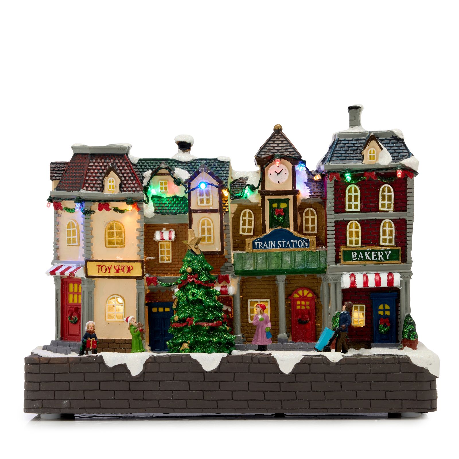 Santa Express Pre Lit Christmas Street Village Scene