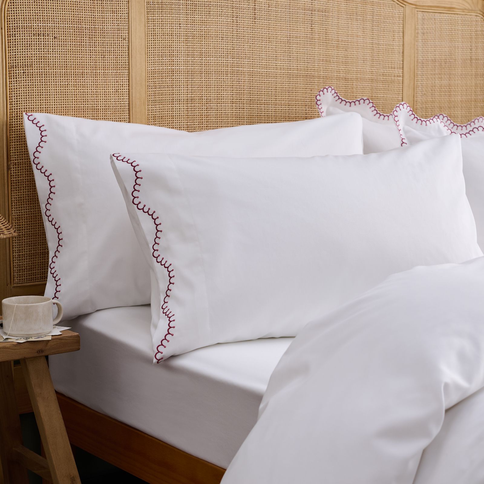 Christy Lucerne Scallop Edge Set of 2 Pillowcases