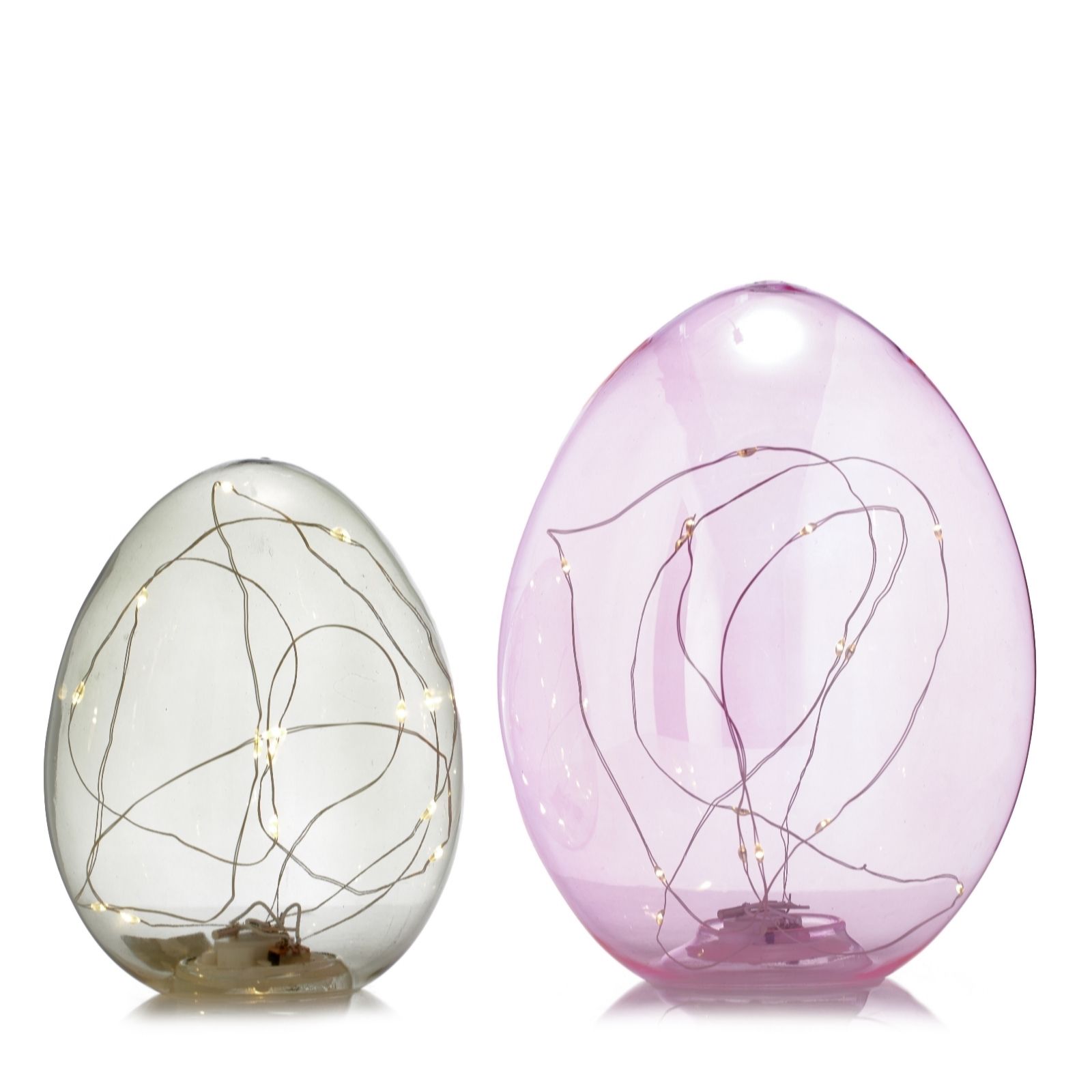 Outlet Home Reflections Set Of 2 Pre Lit Crackle Eggs