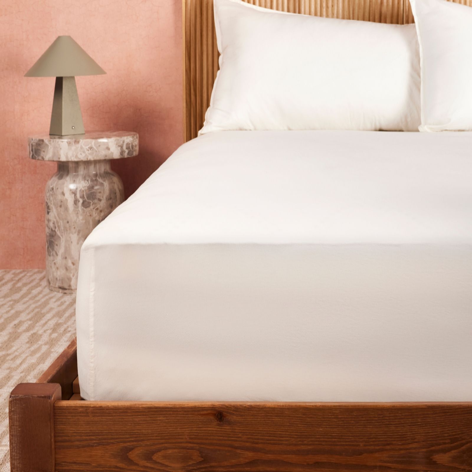  abode 100% Washed Cotton Fitted Sheet