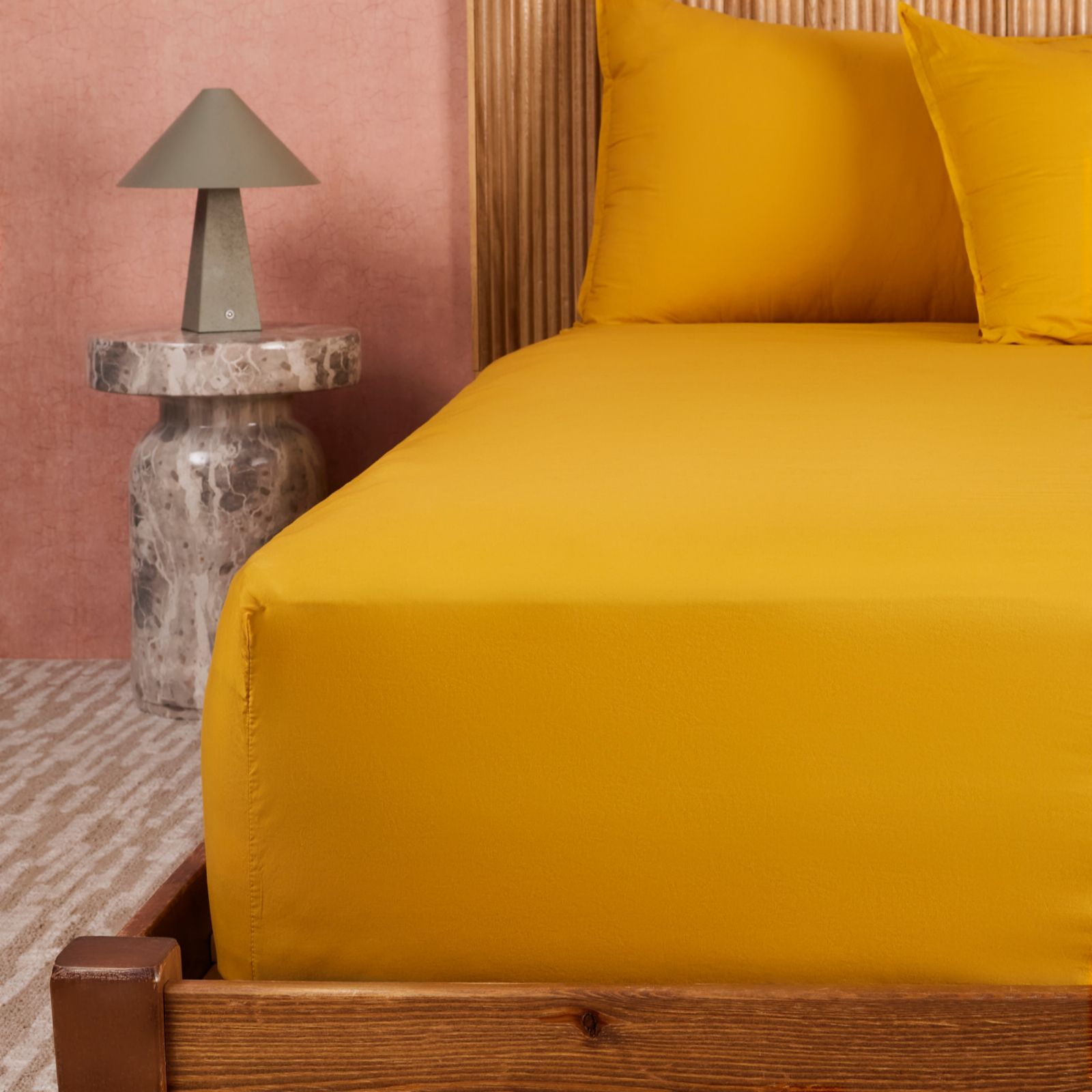 abode 100% Washed Cotton Fitted Sheet
