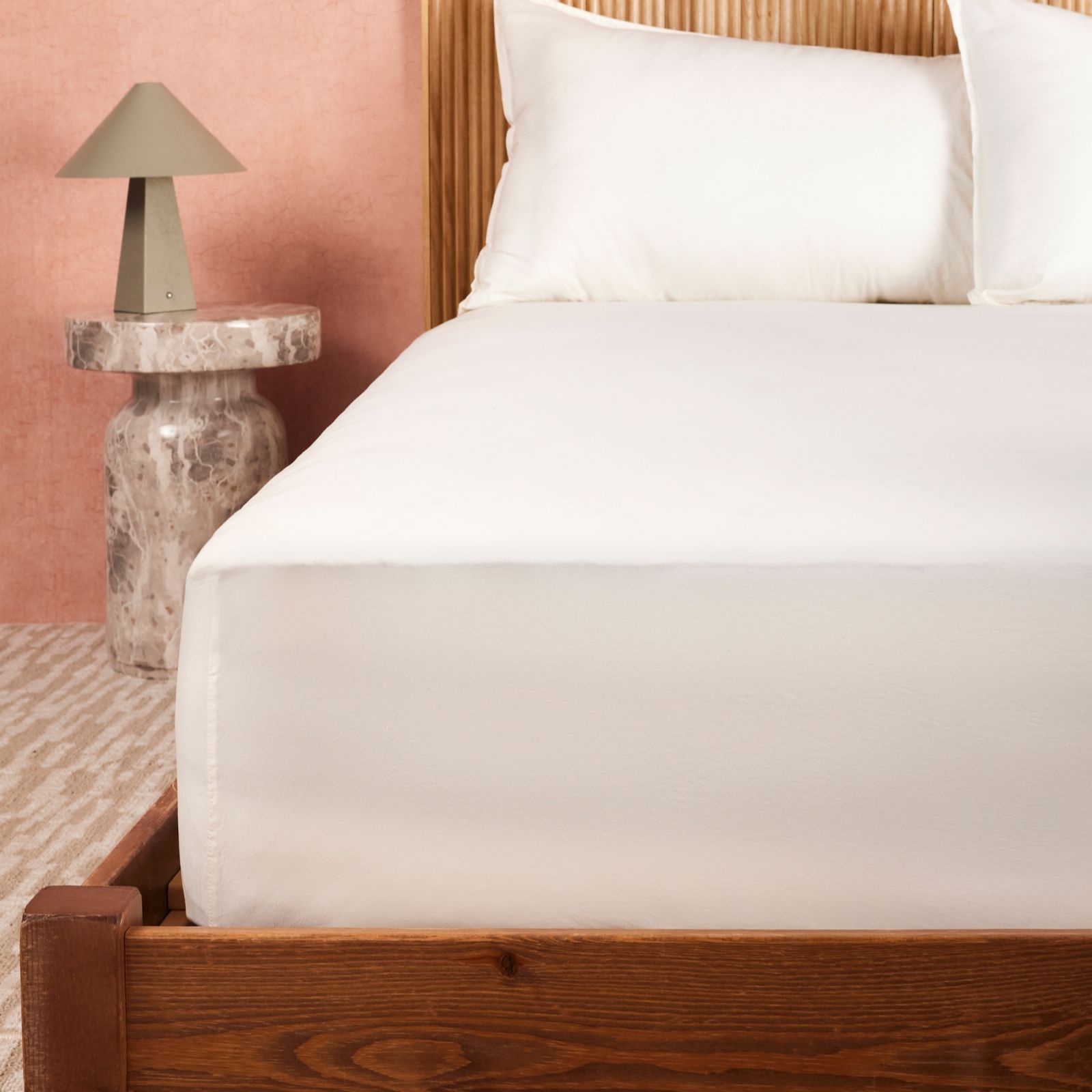abode 100% Washed Cotton Fitted Sheet