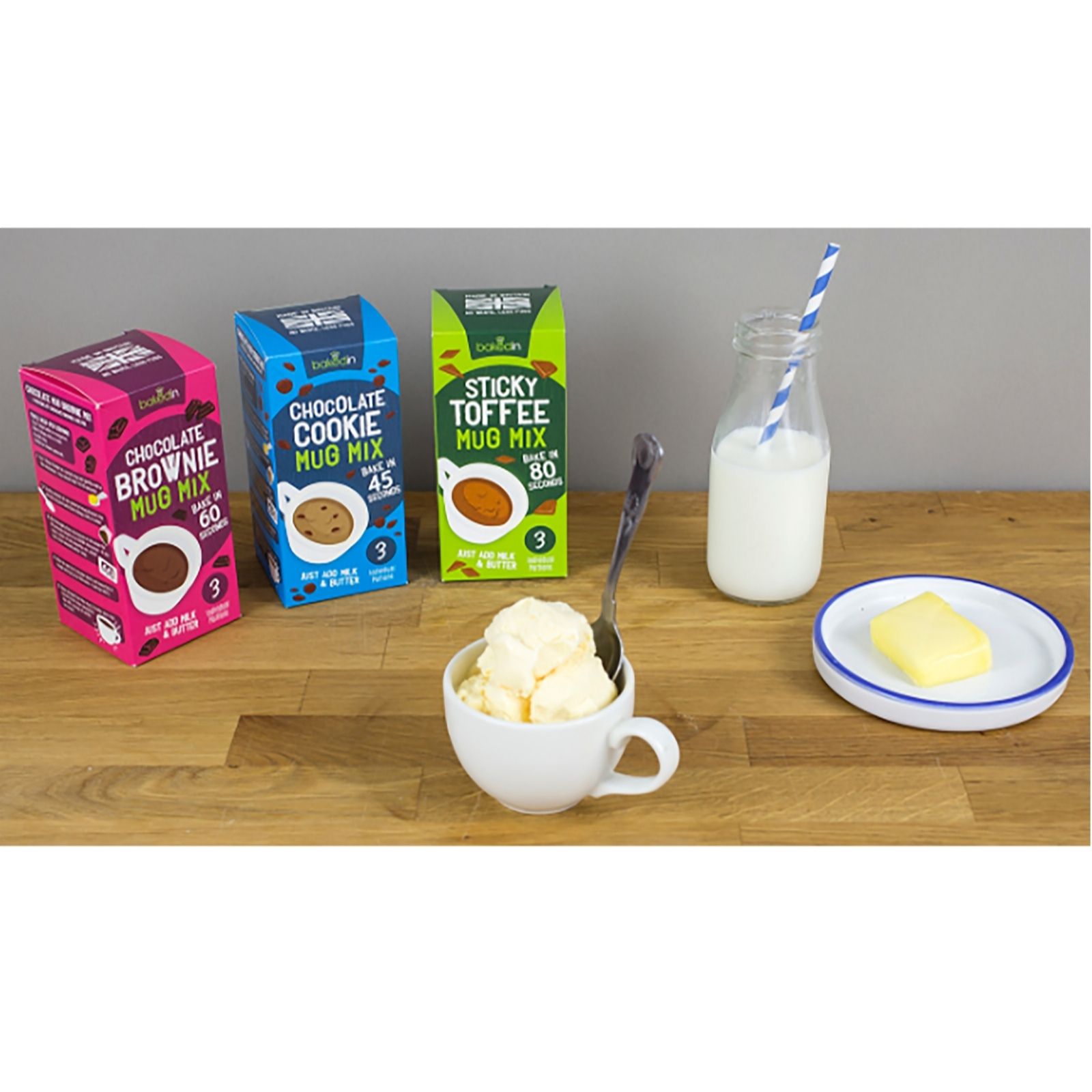 Bakedin 9 Piece Mixed Mug Baking Kit QVC UK