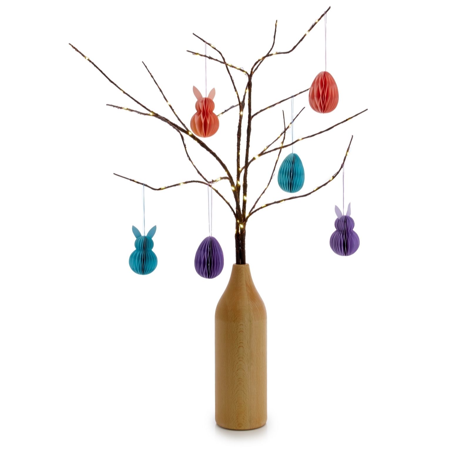 Outlet Home Stories Pre-Lit Tree In Vase with Spring Decorations