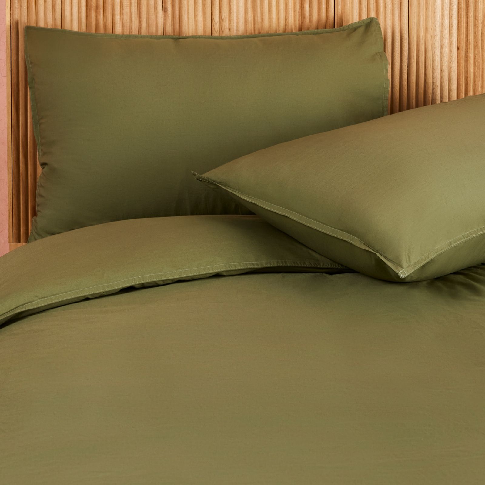 abode 100% Washed Cotton Set of 2 Pillowcases