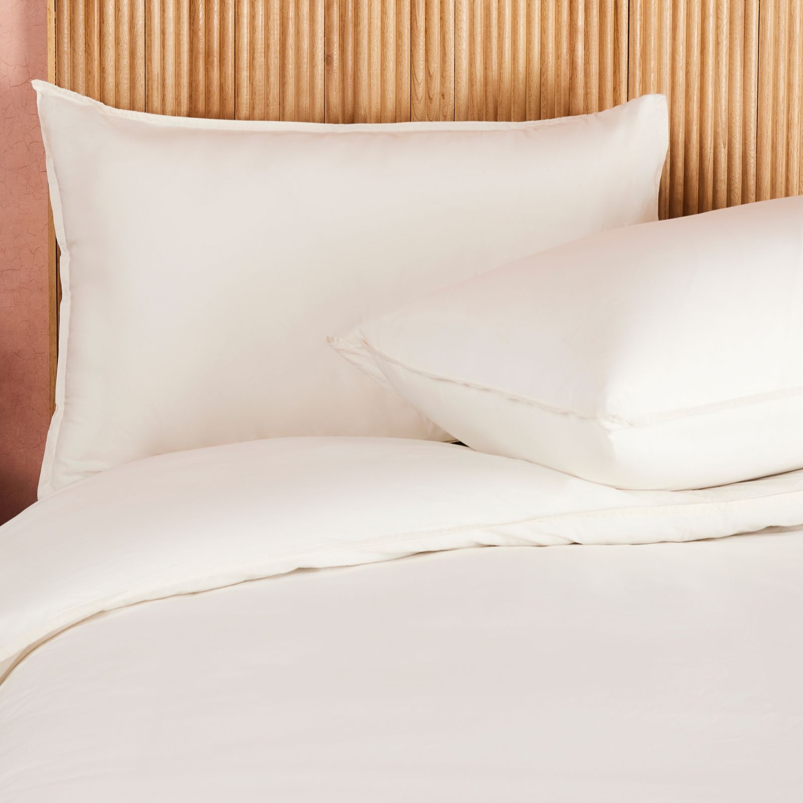 abode 100% Washed Cotton Set of 2 Pillowcases