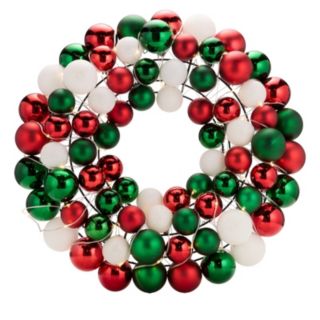 Home Stories 40cm Pre Lit Shatterproof Bauble Wreath