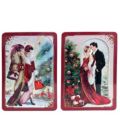 Churchill's Set of 2 Christmas Art Deco Biscuit Tins