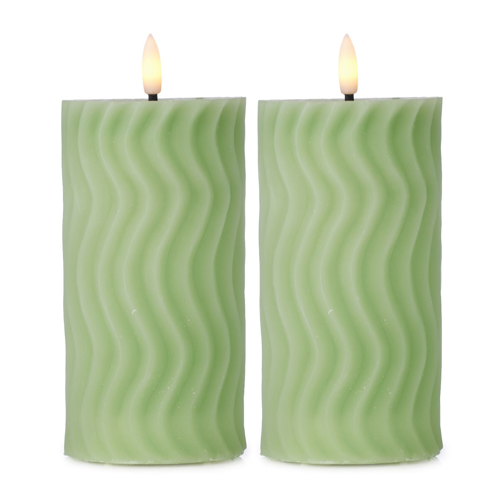  S By Sara Davies Set of 2 Flameless Pillar Candles