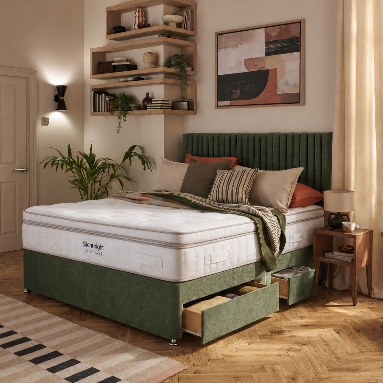 Silentnight Ortho 2000 British Wool Boxtop Mattress and Divan