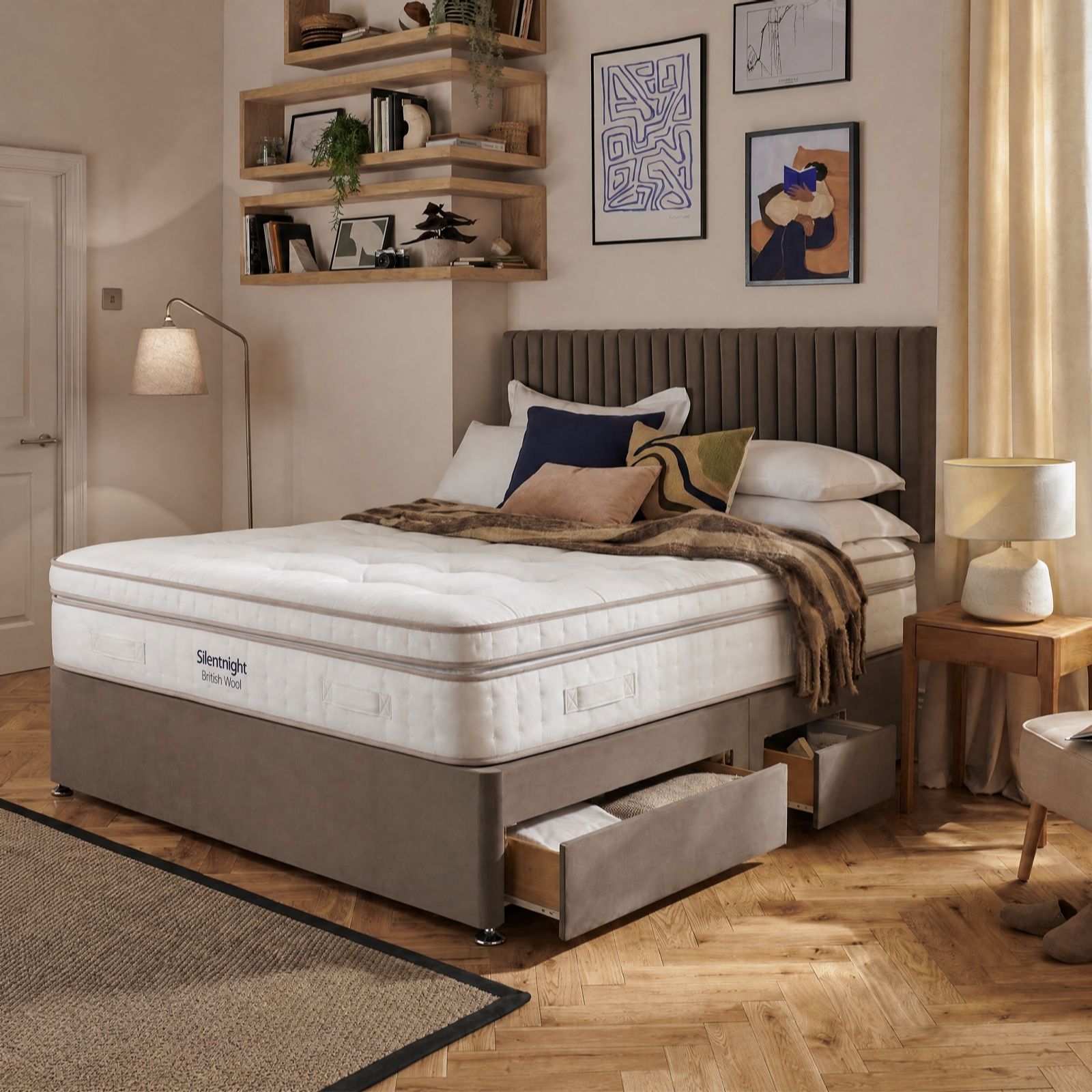 Silentnight Ortho 2000 British Wool Boxtop Mattress and Divan