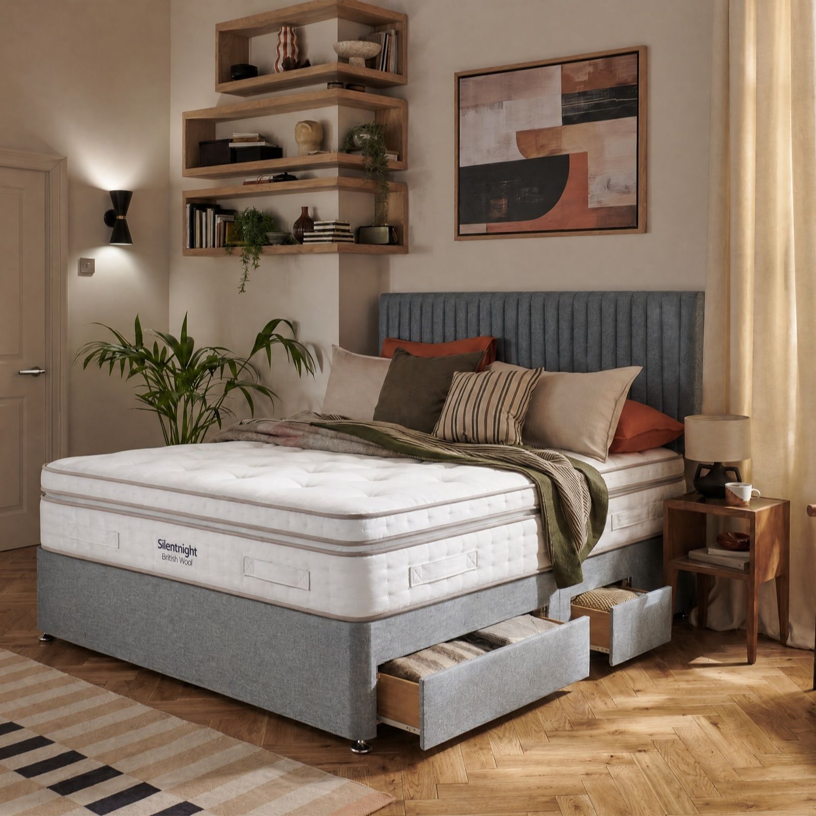 Silentnight Ortho 2000 British Wool Boxtop Mattress and Divan