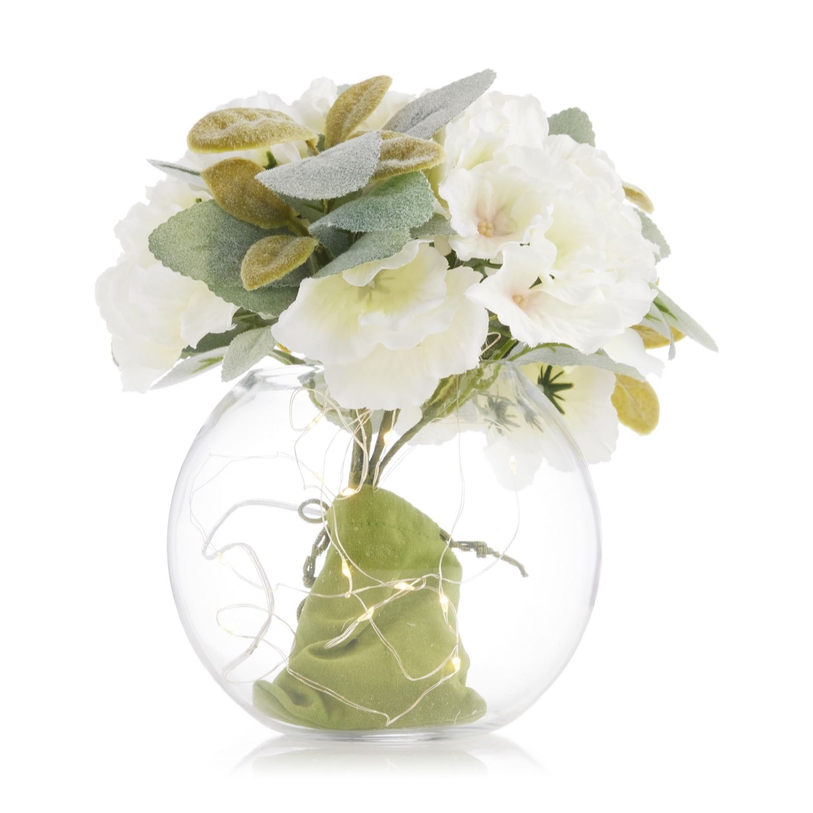 Outlet Home Reflections Hydrangea Floral Pre-Lit Centrepiece