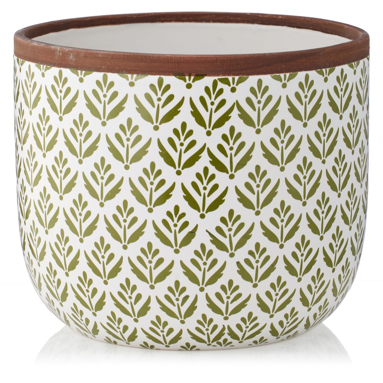 Home Stories Leaf Patterned Plant Pot 25 cm Diameter
