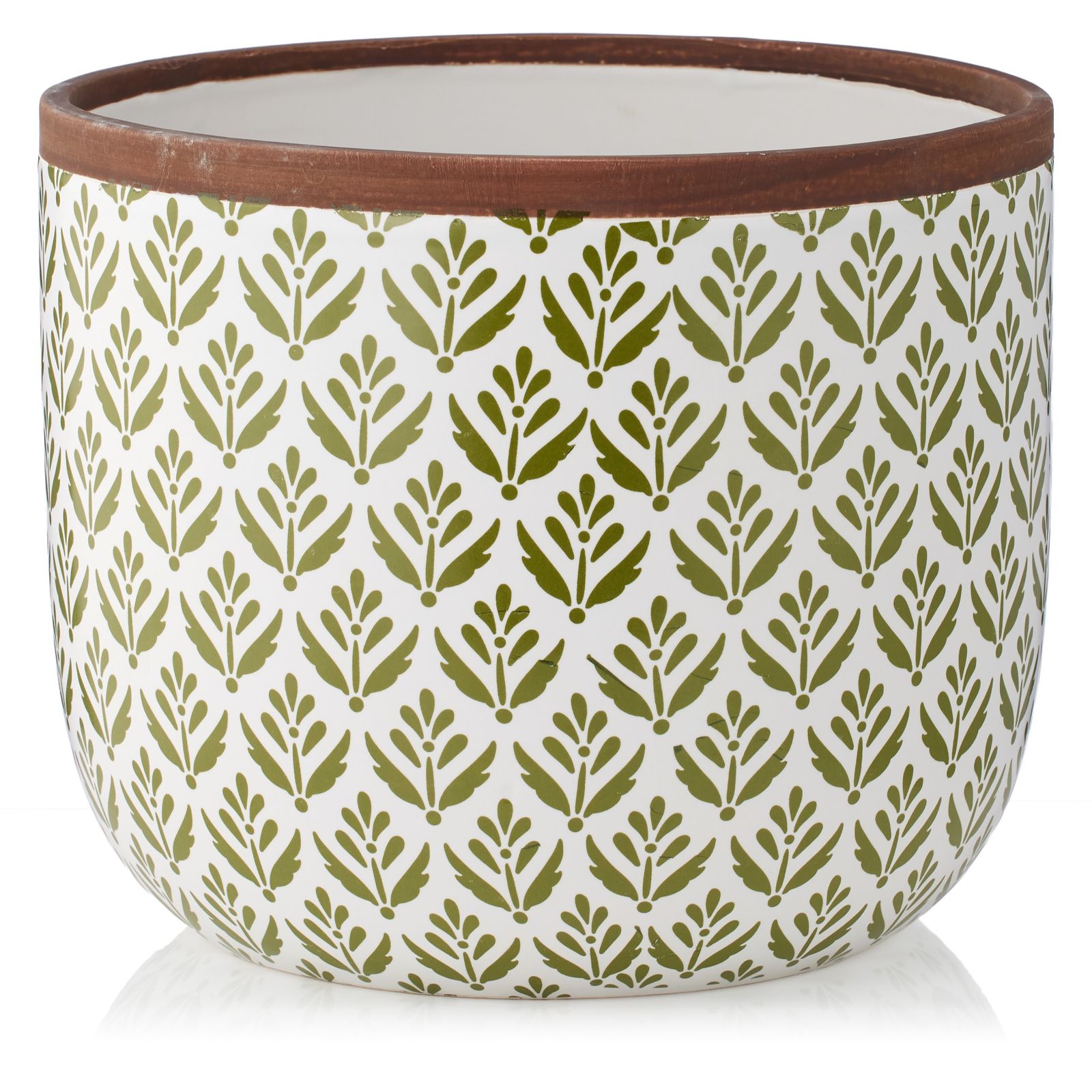 Home Stories Leaf Patterned Plant Pot 25 cm Diameter