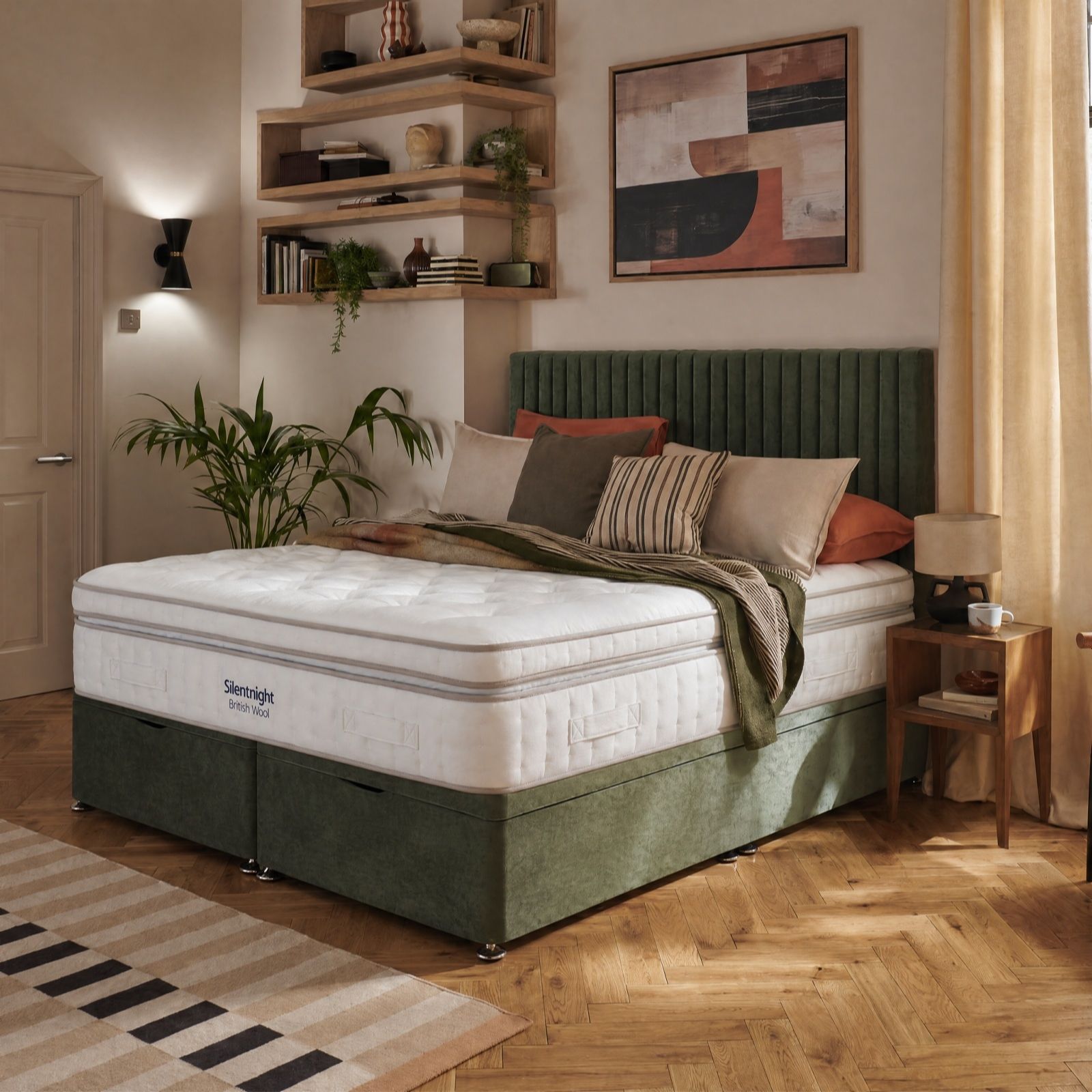 Silentnight Ortho 2000 British Wool Boxtop Mattress and Ottoman