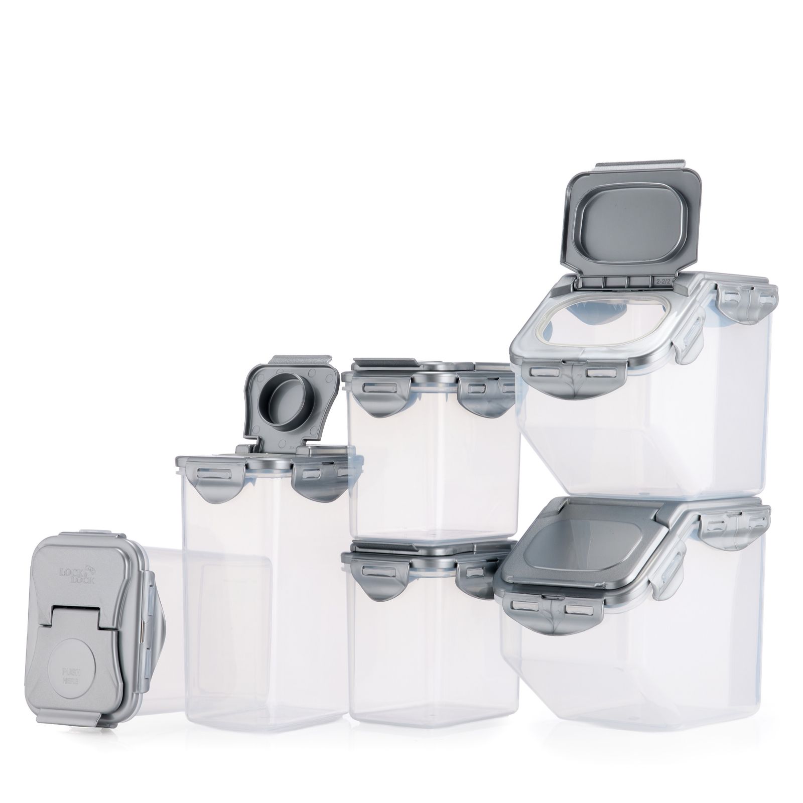 Outlet LocknLock 6 Piece Pantry Storage Flip Top Lids