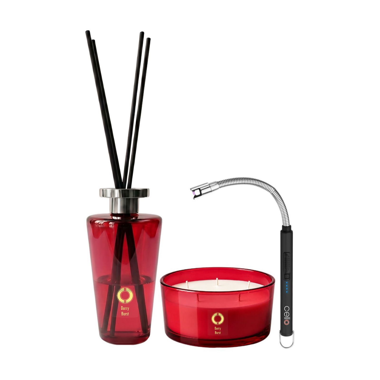 Cello Lux Diffuser 1L & Lux 5 Wick Candle 600gm with Lighter