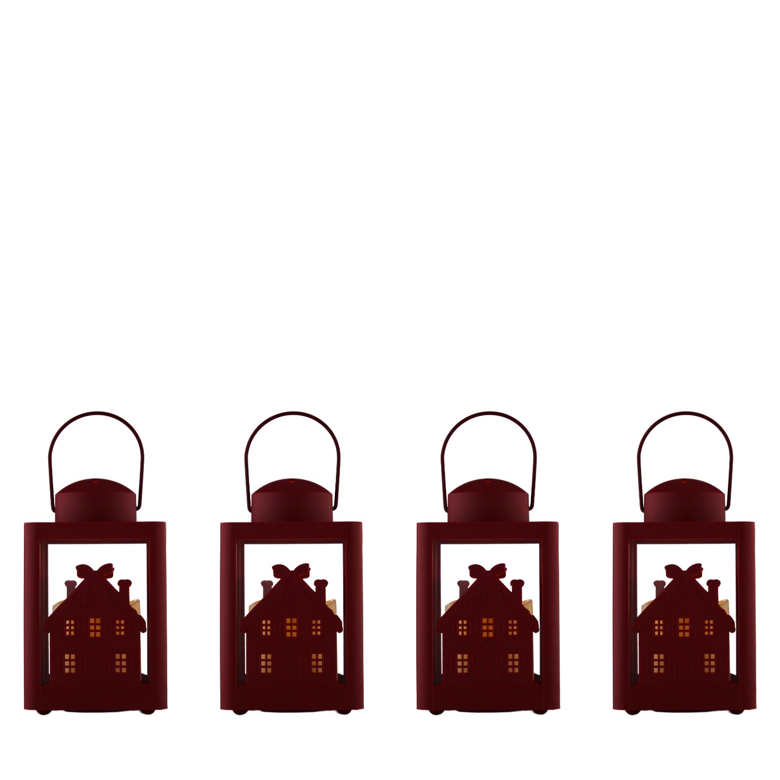 Sara By Sara Davies Set of 4 House Lanterns