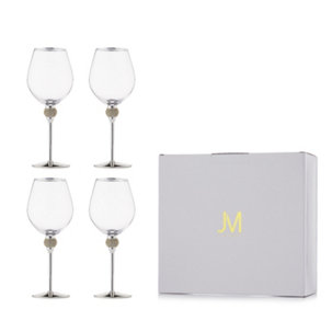 Outlet JM by Julien Macdonald Crystal Detail Set of 4 Wine Glasses - 818905