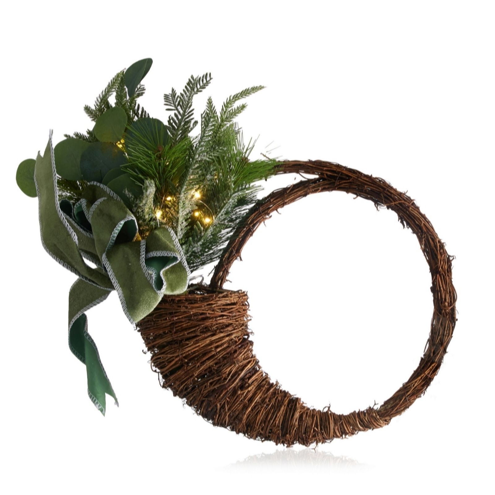 Outlet  Sara Davies Cornucopia with Light Strand & Foliage