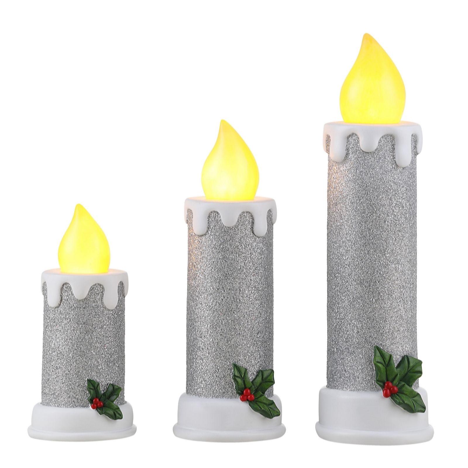 Outlet Mr Christmas Set of 3 Nostalgic Resin Candles