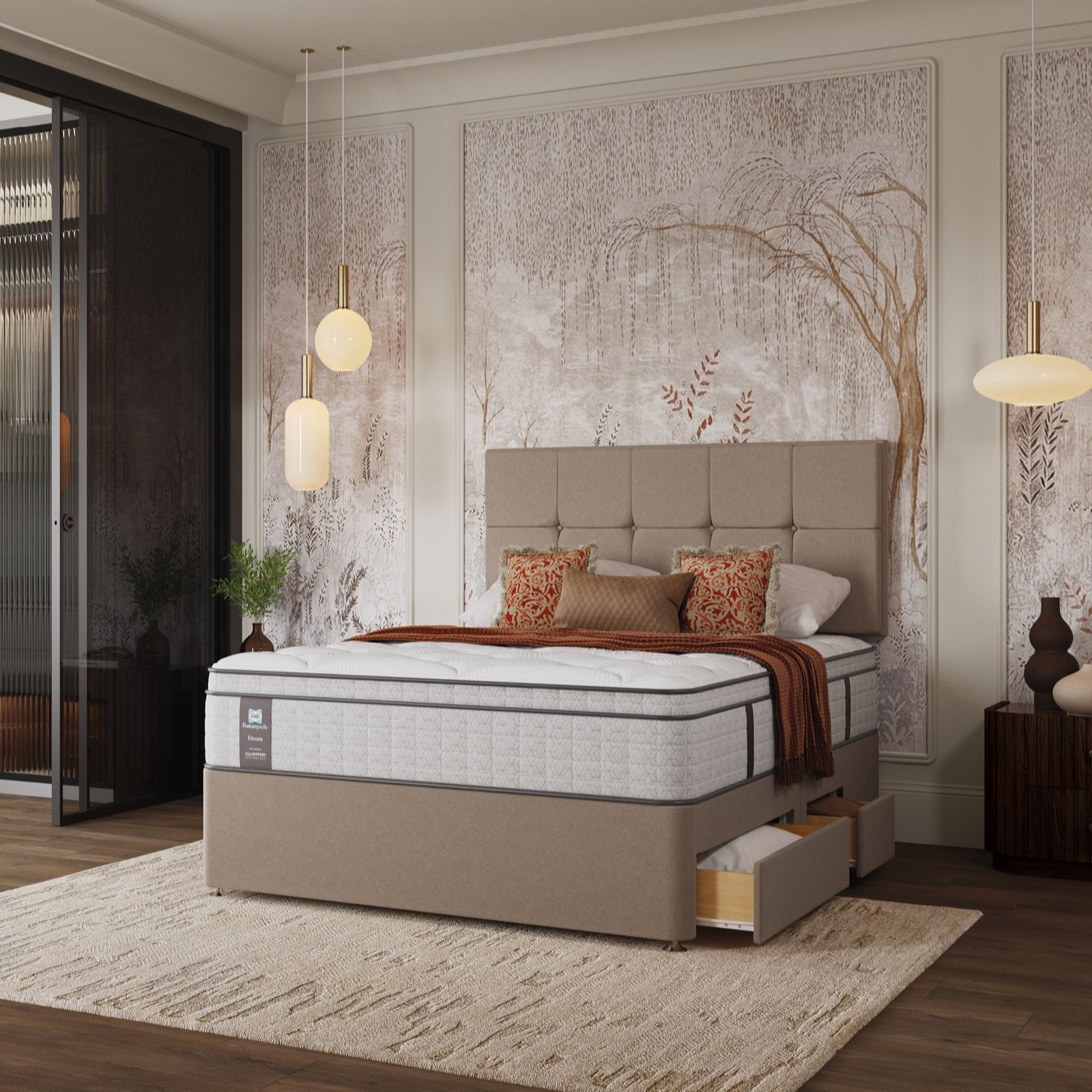 Sealy Posturepedic Elevate GelLux Cool Mattress & Divan