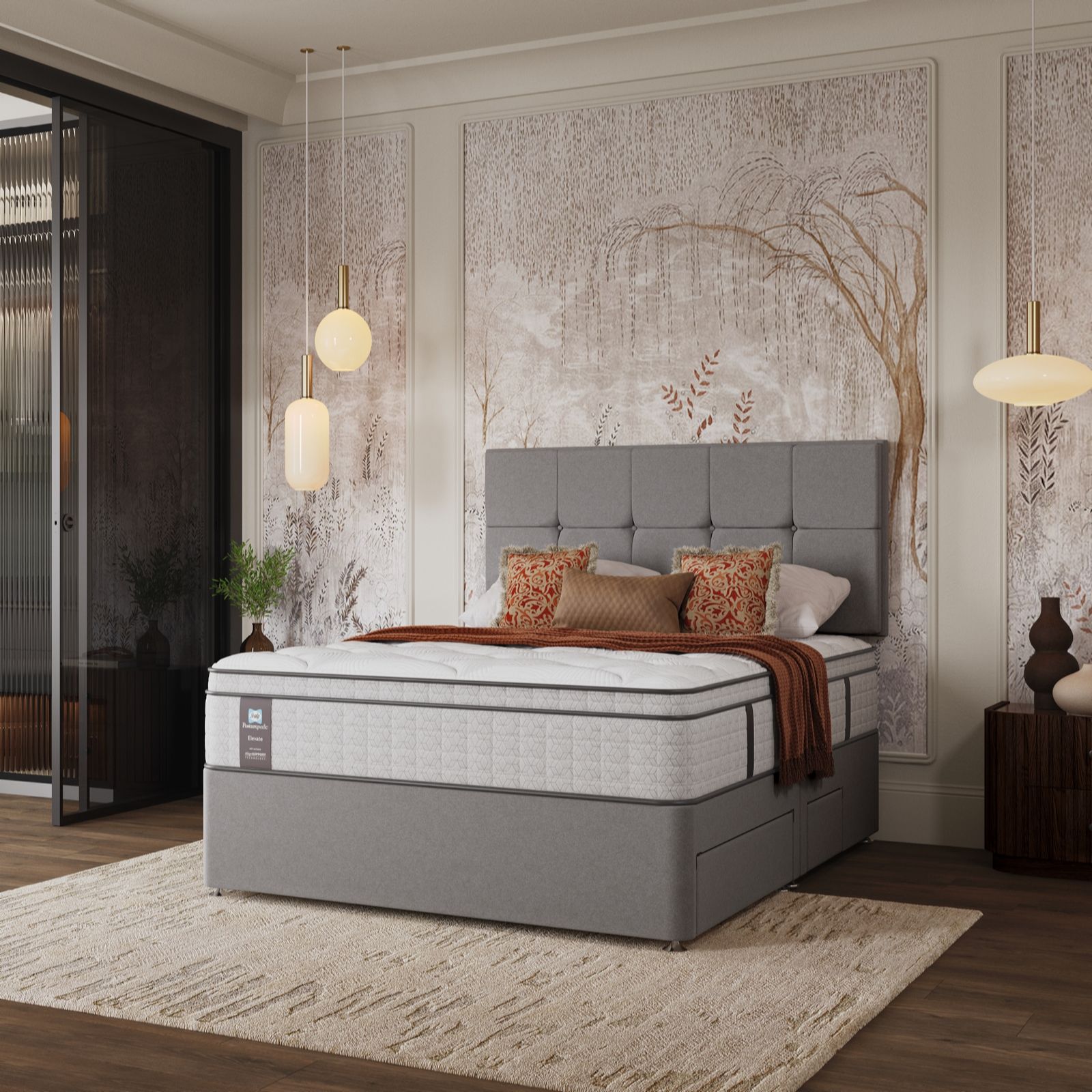 Sealy Posturepedic Elevate GelLux Cool Mattress & Divan