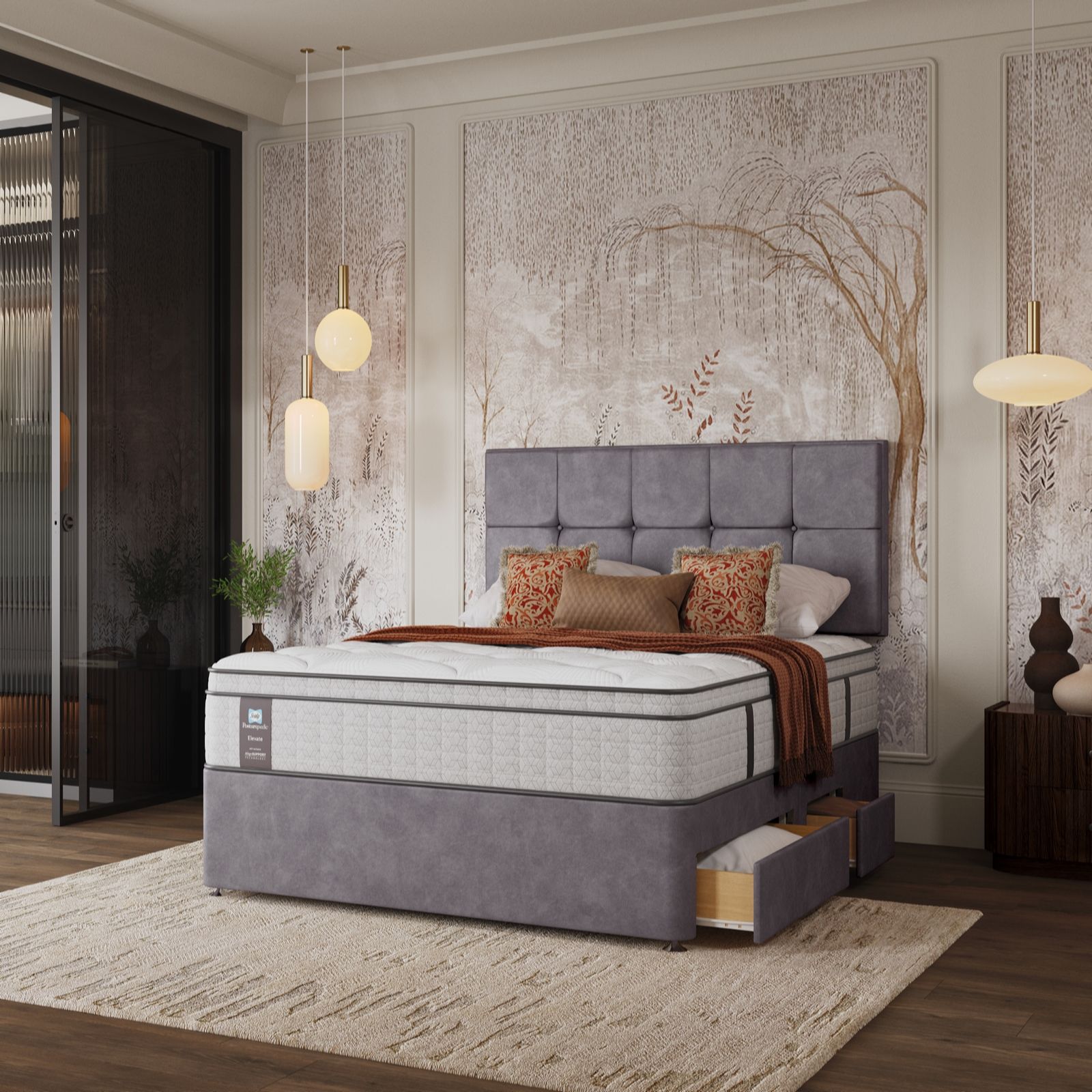Sealy Posturepedic Elevate GelLux Cool Mattress & Divan