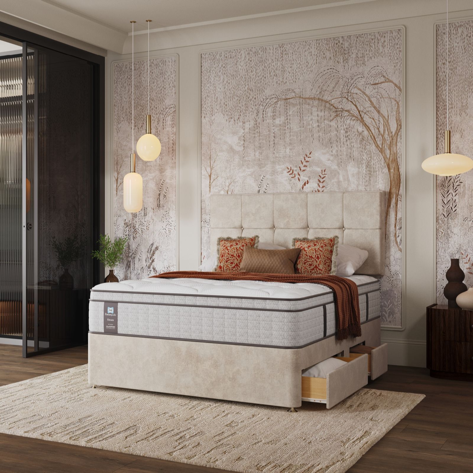 Sealy Posturepedic Elevate GelLux Cool Mattress & Divan