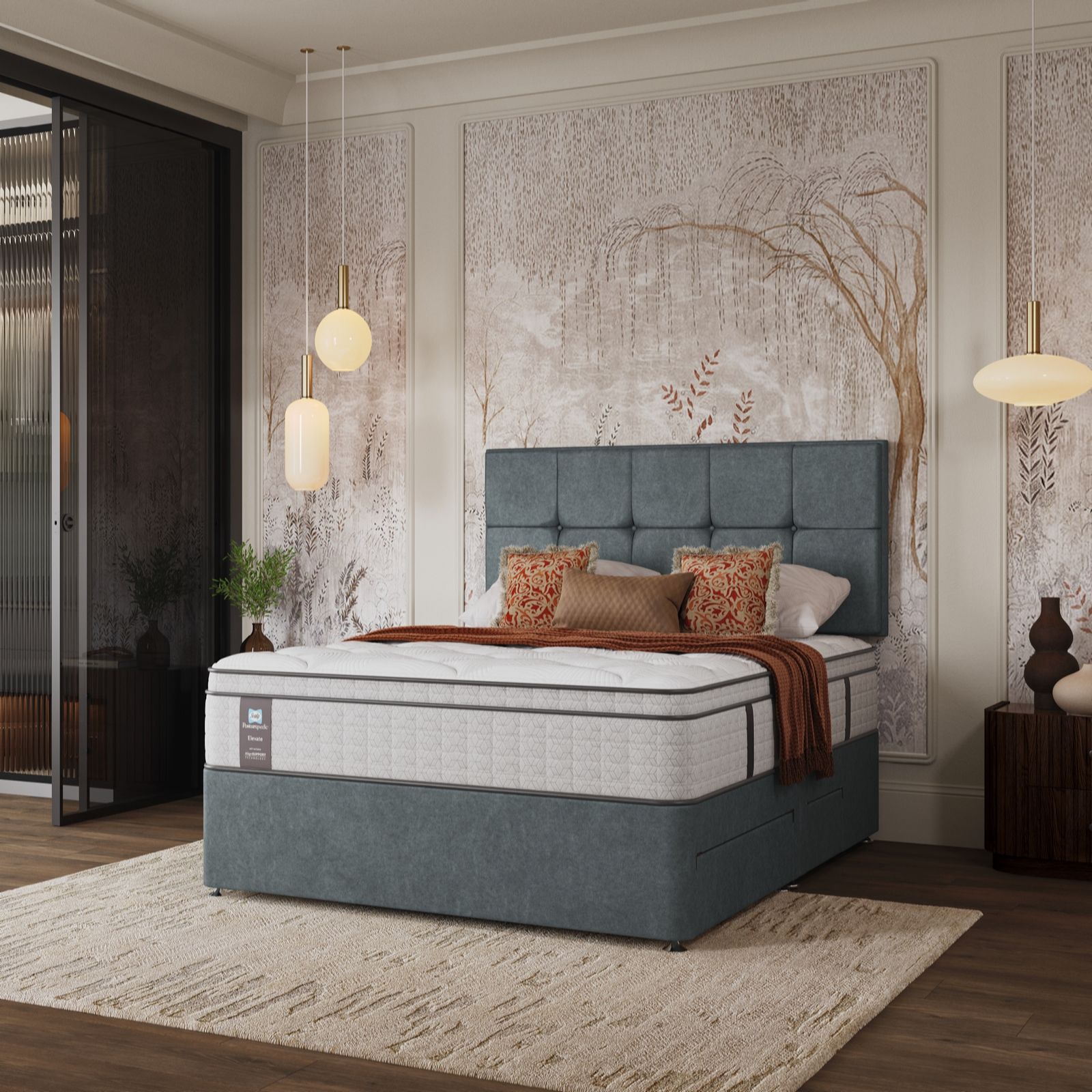 Sealy Posturepedic Elevate GelLux Cool Mattress & Divan