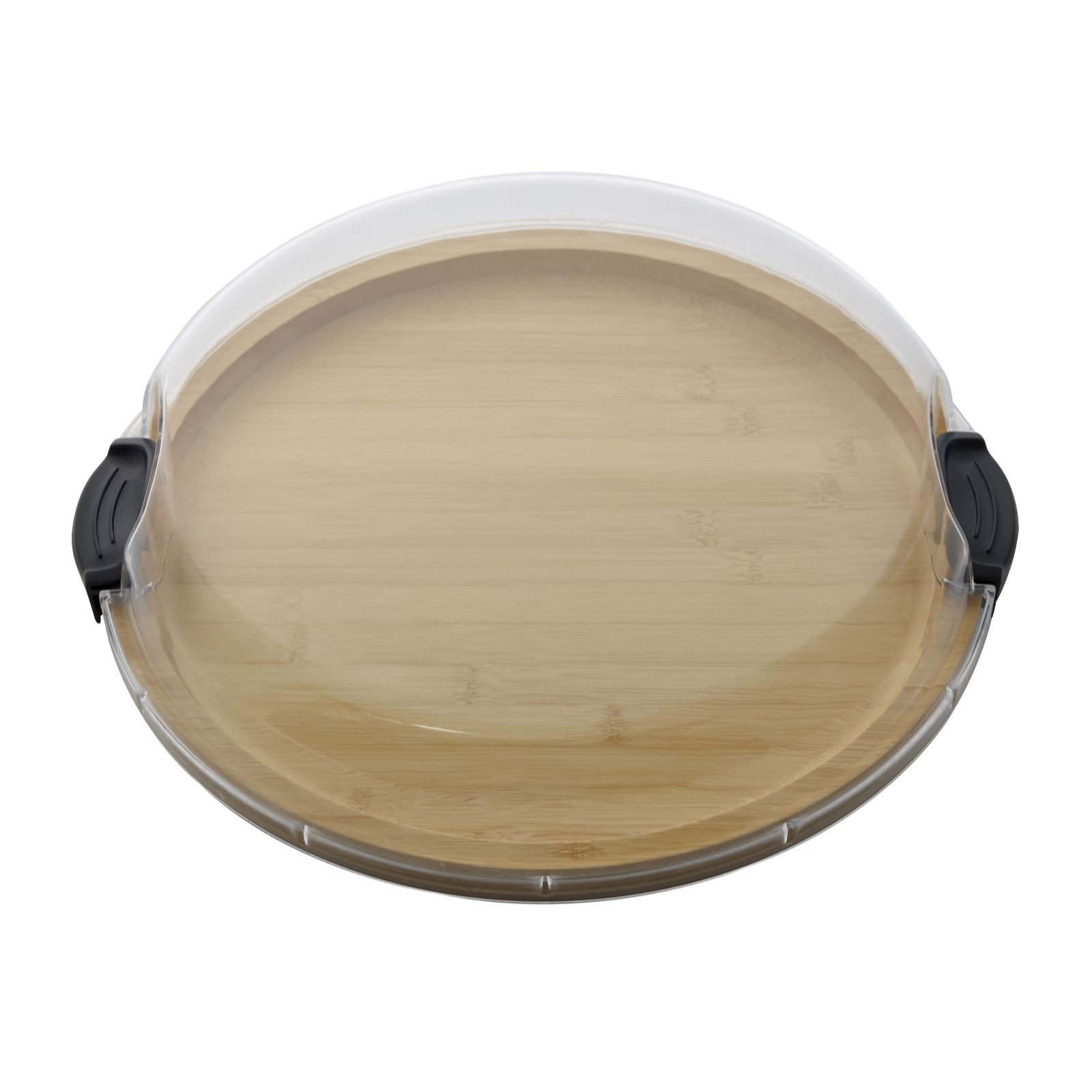 Farberware Bamboo Round Platter with Locking Lid