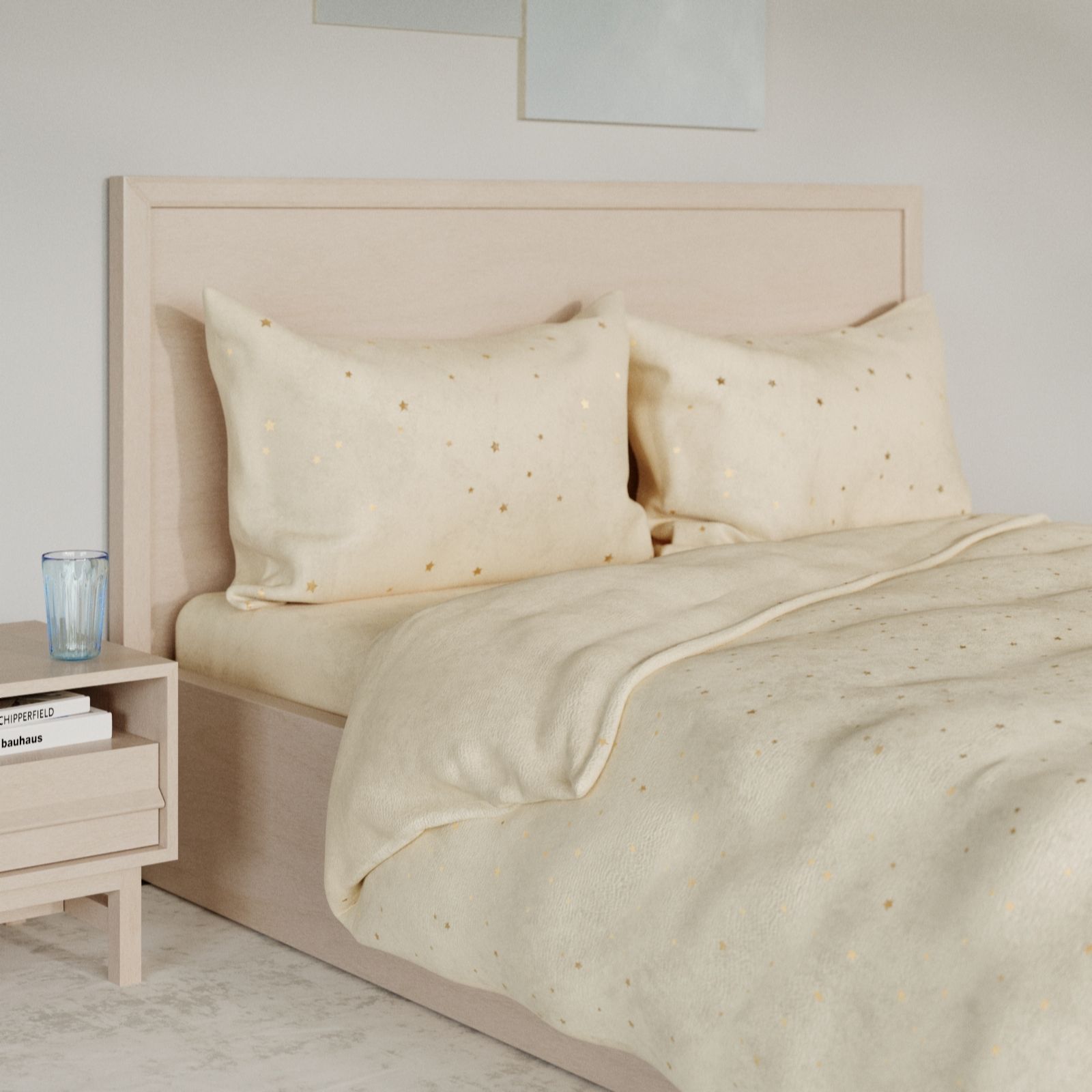 Cozee Home Velvetsoft Starry Night 4 Piece Duvet Set