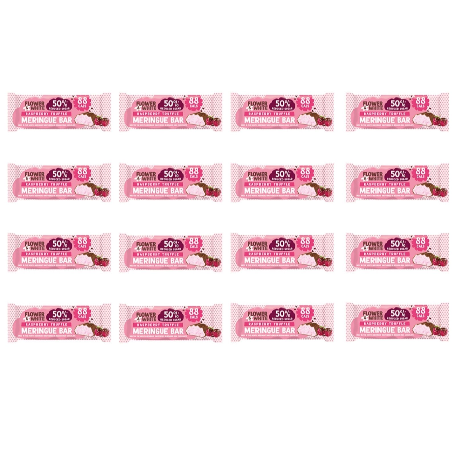 Flower & White 16 Peice Reduced-Sugar Raspberry Meringue Bars