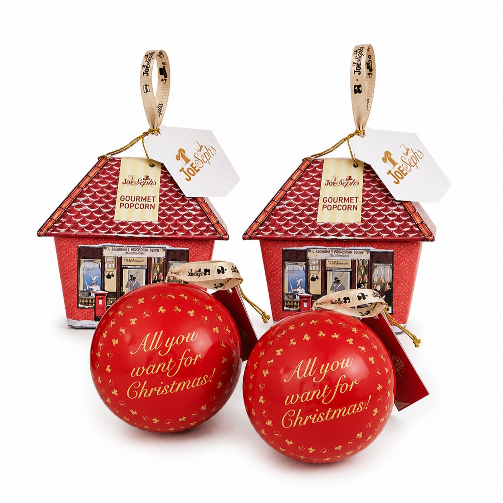 Joe & Seph's Set of 4 Popcorn Baubles