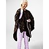 Cozee Home Ruched Faux Fur and Velvetsoft Heated Snuggle Wrap