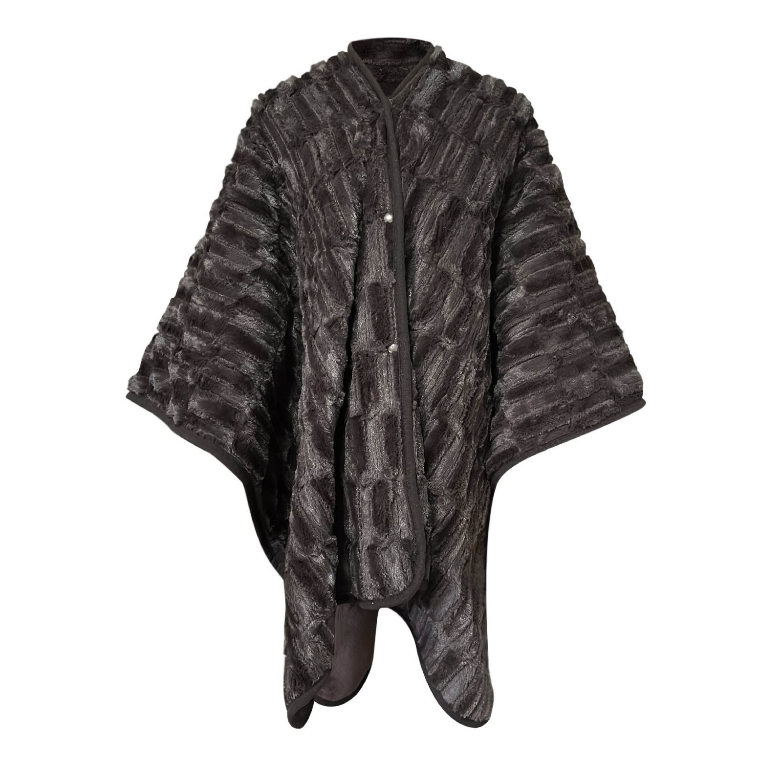 Cozee Home Ruched Faux Fur and Velvetsoft Heated Snuggle Wrap - QVC UK