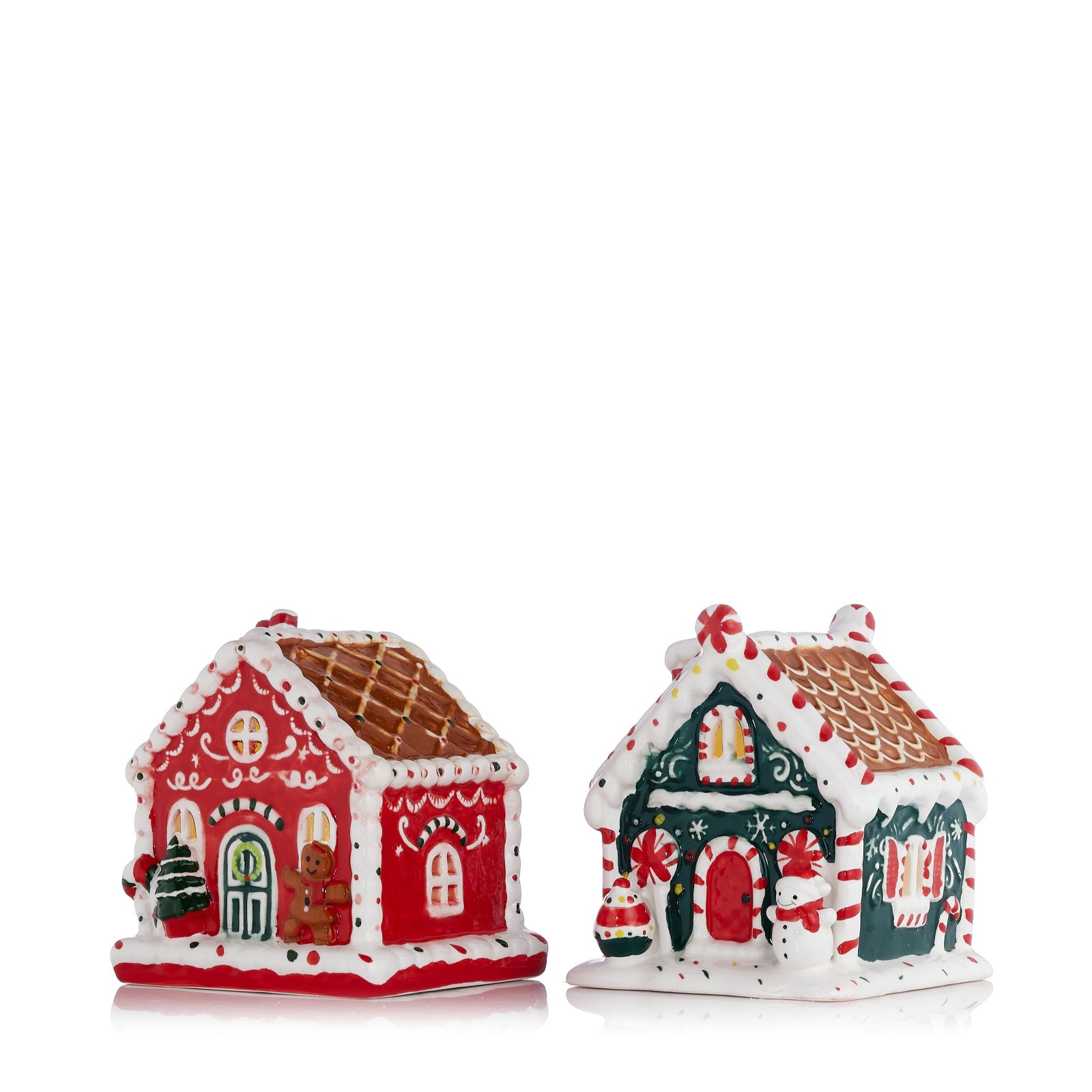 Outlet Mr. Christmas Set of 2, 4" Batteryoperated Gingerbread House