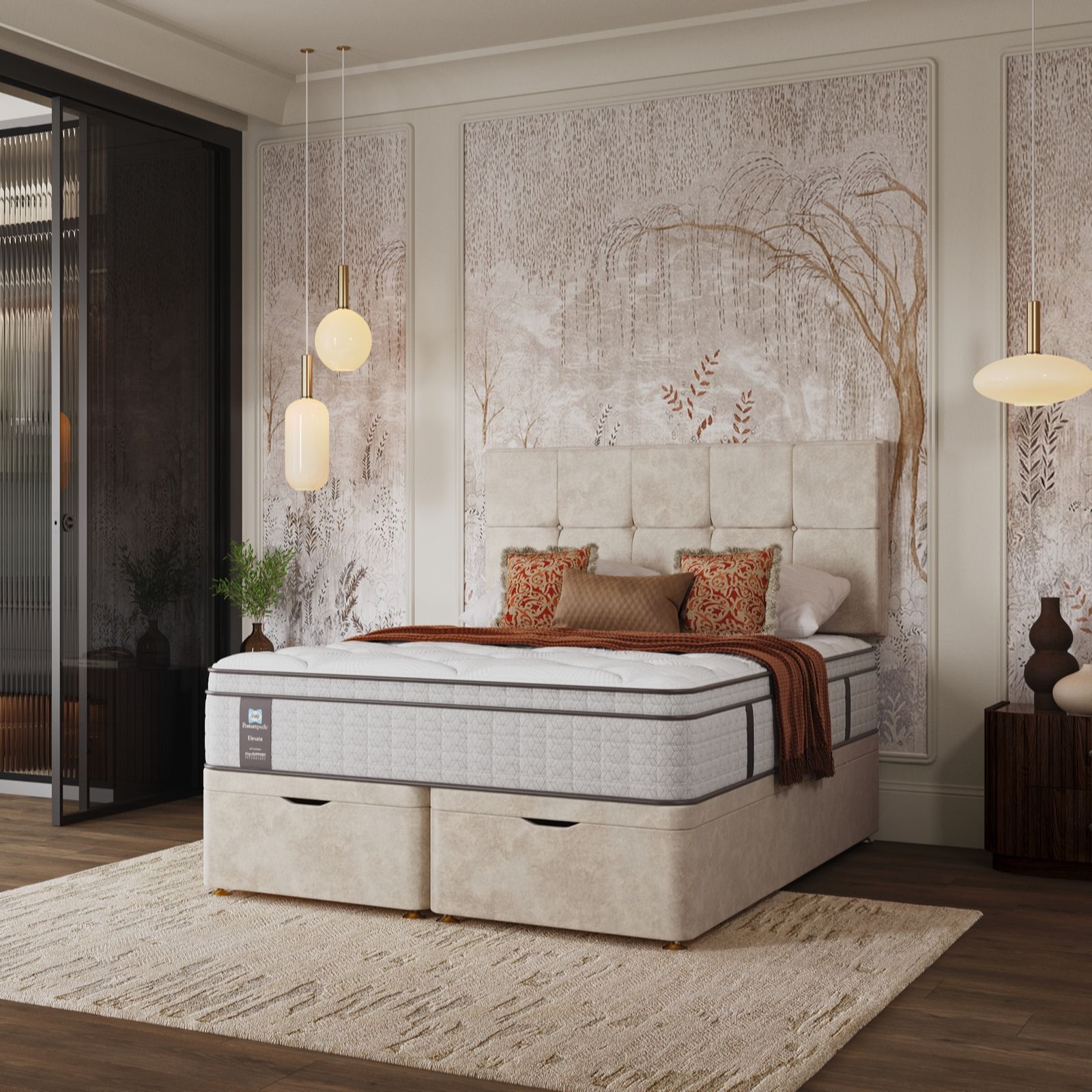Sealy Posturepedic Elevate GelLux Cool Mattress & Ottoman